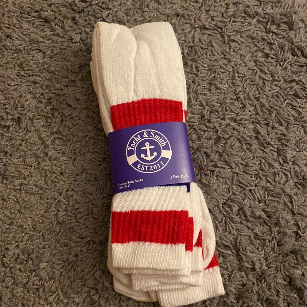 NWT Yacht & Smith Cotton Tube Socks